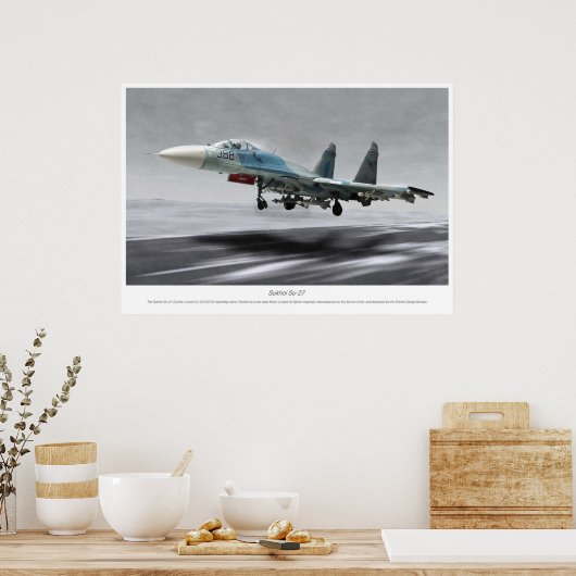 Poster Sukhoi Su-27 "Flanker" (Cuisine)