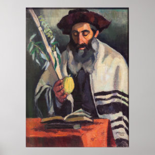 Poster Sukkot - Peinture de Paula Gans - Signé 1920