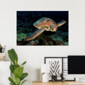 Poster Sulawesi | Tortue marine verte (Bureau à domicile)