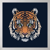Poster Sumatran Tiger Wildlife Orange Print | Tiger (Devant)