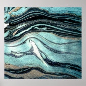 Poster Suminagashi, Art marbré japonais. (Devant)