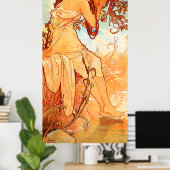 Poster Summer Alfons Mucha Art Nouveau (Bureau à domicile)