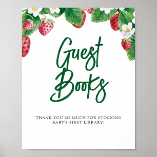 Poster Summer Berry Sweet Guest Books Baby shower