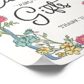 Poster Summer Garden Party Bright Floral Cartes & Cadeaux (Coin)