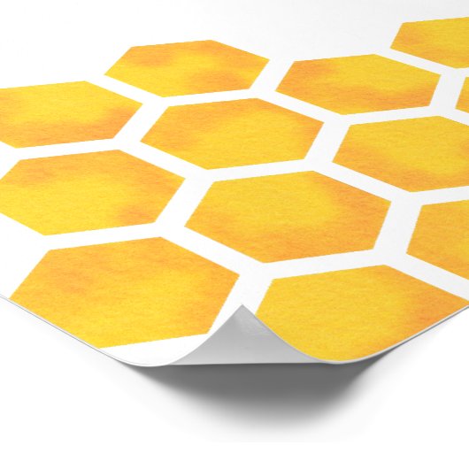 Poster Summer Honey Bee Baby shower Bienvenue (Coin)