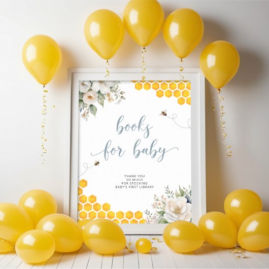 Poster Summer Honey Bee Baby shower Livres Pour Bébé