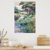 Poster Summer Landscape Watercolor  (Cuisine)