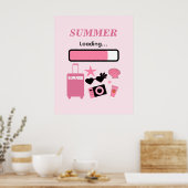 Poster Summer Loading Pink Summer Wall Art (Cuisine)