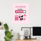 Poster Summer Loading Pink Summer Wall Art (Bureau à domicile)