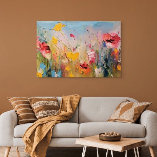Poster Summer Meadow – Expressive Abstract Wildflowers
