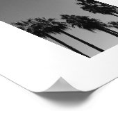 Poster Summer Ocean Palms Photographie noir et blanc (Coin)