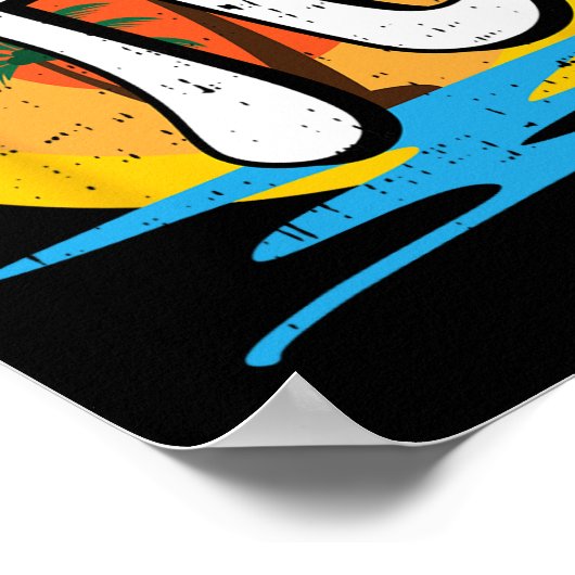 Poster Summer Pi Day Retro Beach Math (Coin)