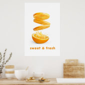 Poster Summer Splash Fruit Wall Art (Cuisine)