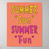 Poster Summer Sun Summer Fun (Devant)