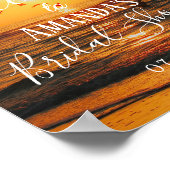 Poster Summer Sunset Beach Fête des mariées Bienvenue (Coin)