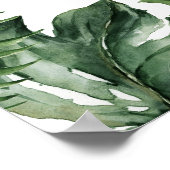 Poster Summer Tropical Feuille Portrait Mariage Bienvenue (Coin)
