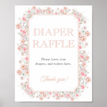 Summer Wildflower Diaper Raffle Baby Shower