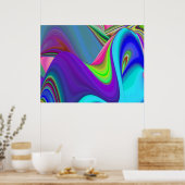 Poster Summerfeel, Rainbowart 3D Abstrait (Cuisine)