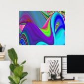 Poster Summerfeel, Rainbowart 3D Abstrait (Bureau à domicile)