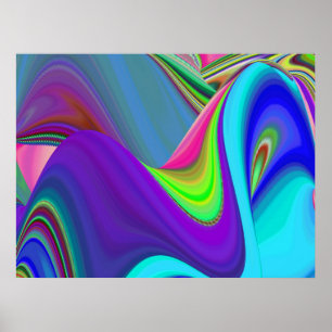 Poster Summerfeel, Rainbowart 3D Abstrait
