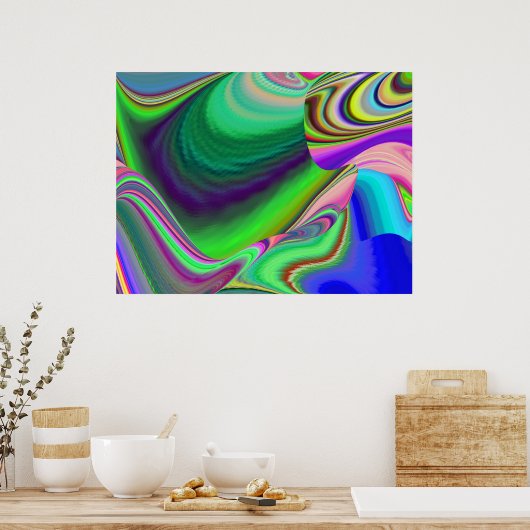 Poster Summerfeel, Rainbowart 3D Abstrait (Cuisine)