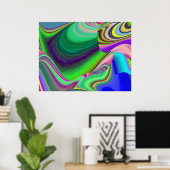 Poster Summerfeel, Rainbowart 3D Abstrait (Bureau à domicile)