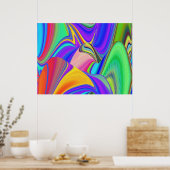Poster Summerfeel, Rainbowart 3D Abstrait (Cuisine)