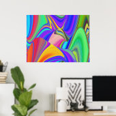 Poster Summerfeel, Rainbowart 3D Abstrait (Bureau à domicile)