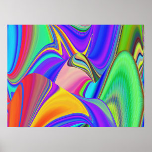 Poster Summerfeel, Rainbowart 3D Abstrait