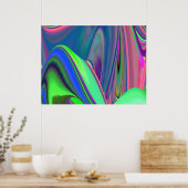 Poster Summerfeel, Rainbowart 3D Abstrait (Cuisine)