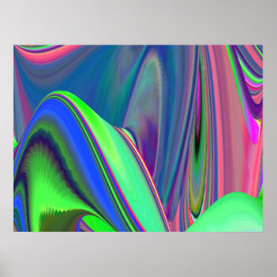 Poster Summerfeel, Rainbowart 3D Abstrait