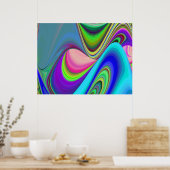 Poster Summerfeel, Rainbowart 3D Abstrait (Cuisine)