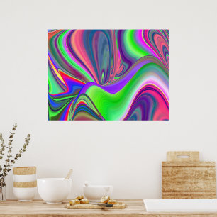 Poster Summerfeel, Rainbowart 3D Abstrait