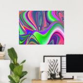 Poster Summerfeel, Rainbowart 3D Abstrait (Bureau à domicile)