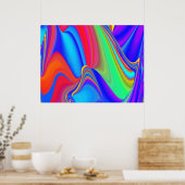 Poster Summerfeel, Rainbowart 3D Abstrait (Cuisine)