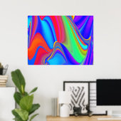 Poster Summerfeel, Rainbowart 3D Abstrait (Bureau à domicile)