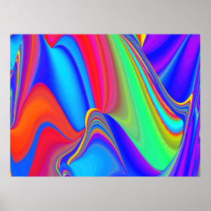 Poster Summerfeel, Rainbowart 3D Abstrait
