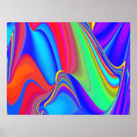 Poster Summerfeel, Rainbowart 3D Abstrait (Devant)