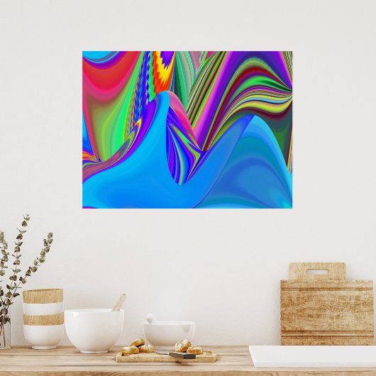 Poster Summerfeel, Rainbowart 3D Abstrait (Cuisine)