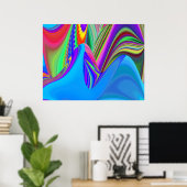 Poster Summerfeel, Rainbowart 3D Abstrait (Bureau à domicile)