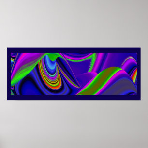 Poster Summerrainbow, Rainbowart 3D Abstrait