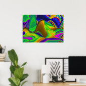 Poster Summerrainbow, Rainbowart 3D Abstrait (Bureau à domicile)