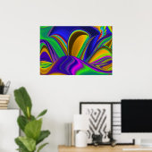 Poster Summerrainbow, Rainbowart 3D Abstrait (Bureau à domicile)