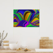 Poster Summerrainbow, Rainbowart 3D Abstrait (Cuisine)