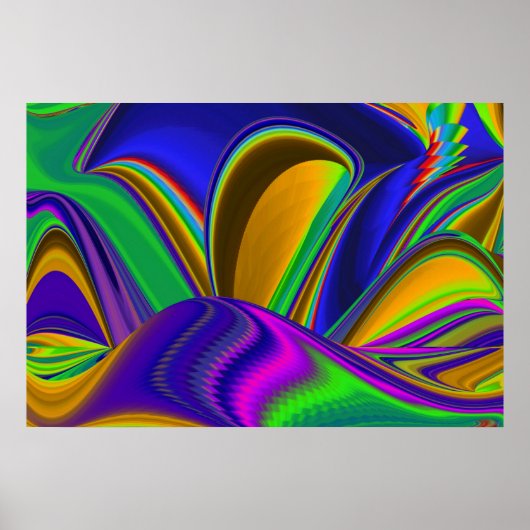 Poster Summerrainbow, Rainbowart 3D Abstrait (Devant)