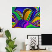 Poster Summerrainbow, Rainbowart 3D Abstrait (Bureau à domicile)