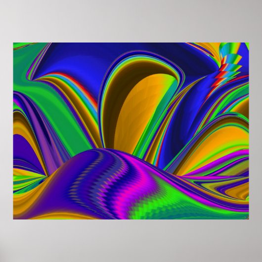 Poster Summerrainbow, Rainbowart 3D Abstrait (Devant)