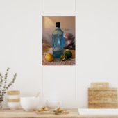 Poster "Summertime" "La vie morte avec bouteille et agrum (Cuisine)
