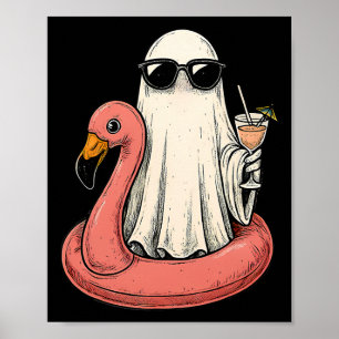 Poster Summerween Fantôme Avec Flamant rose Floatie Women