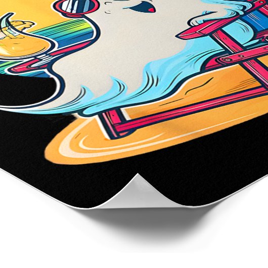 Poster Summerween mignon Fantôme d'été Éffrayant Hallowee (Coin)